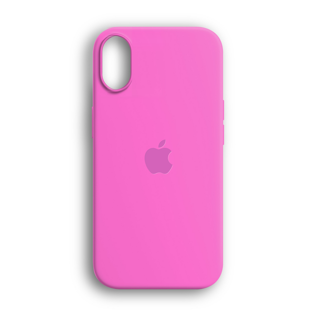Pembe lansman silikon iPhone kılıf – iPhone 16, 16 Plus ve 17 için