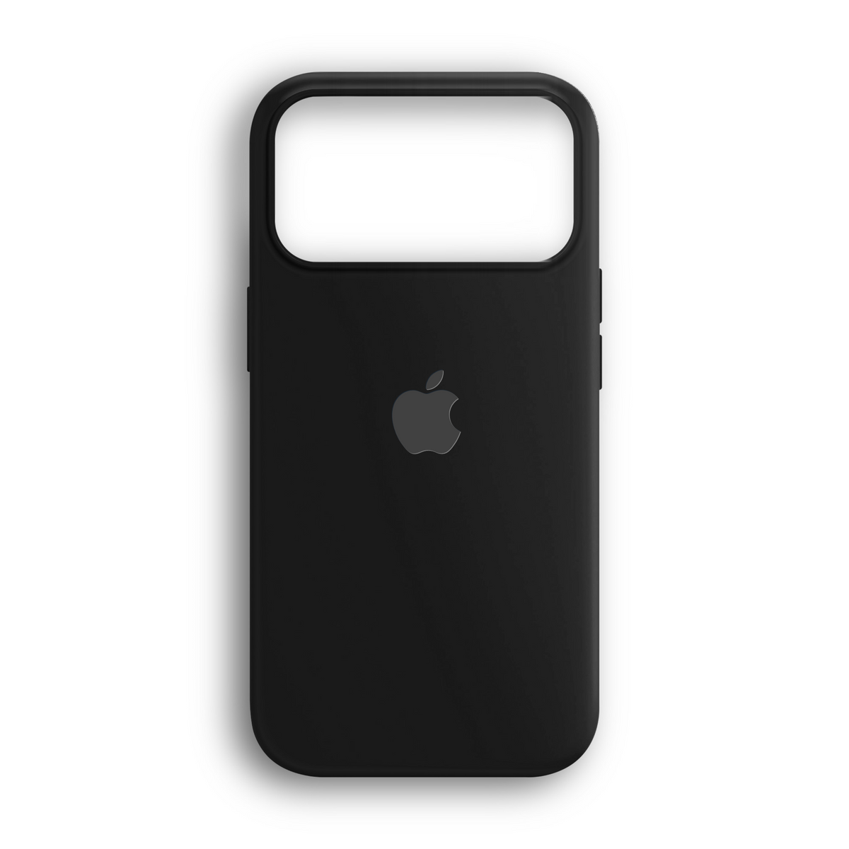 Siyah lansman silikon iPhone kılıf – iPhone Air, 17 Pro ve 18 serisi için
