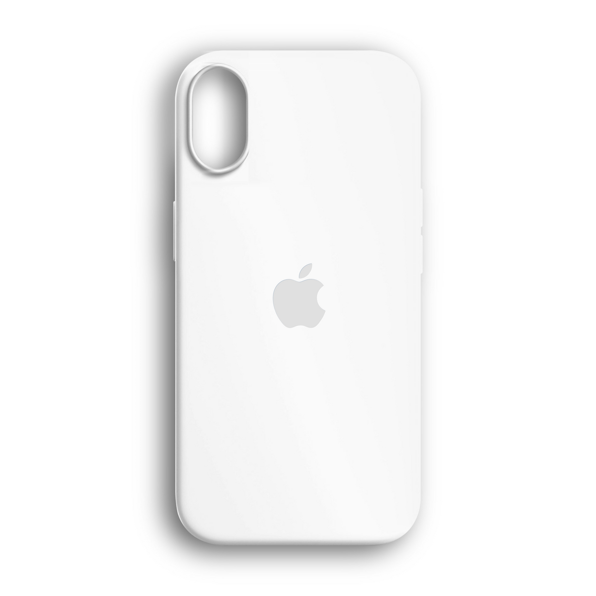 Beyaz lansman silikon iPhone kılıf – iPhone 16, 16 Plus ve 17 için