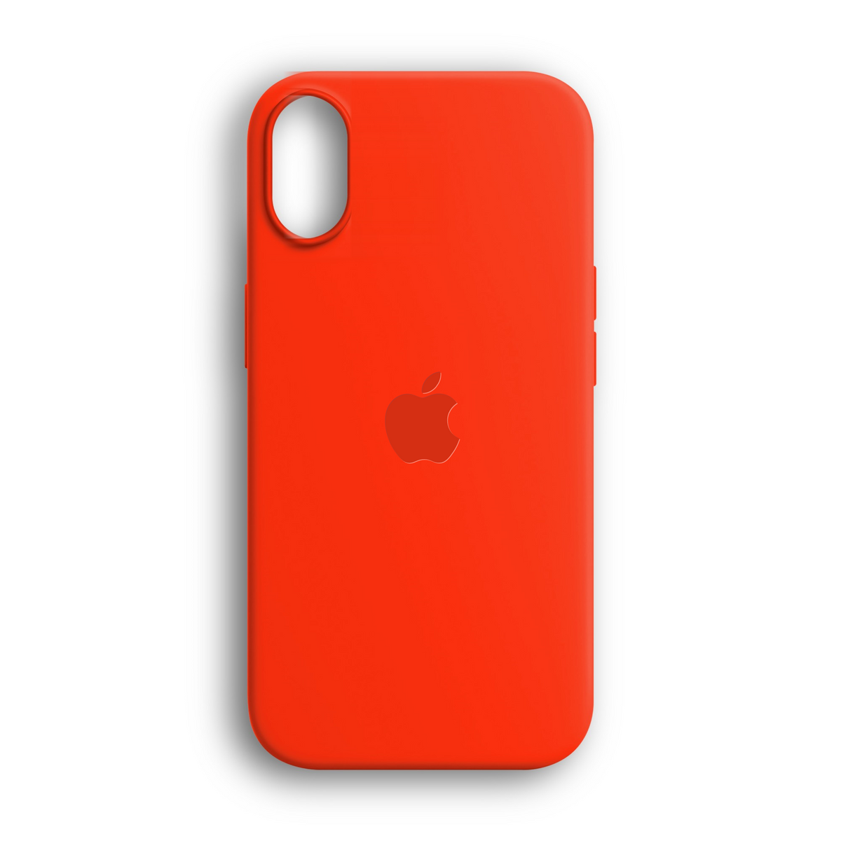 Kırmızı lansman silikon iPhone kılıf – iPhone 16, 16 Plus ve 17 için
