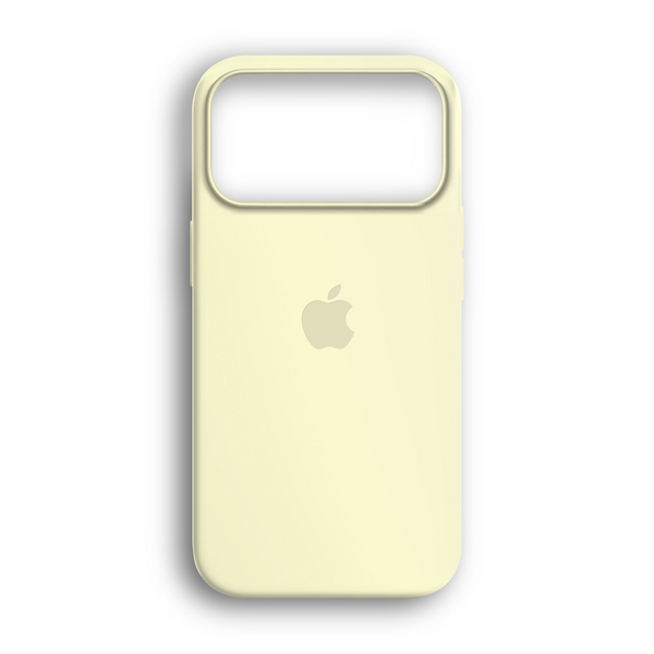 iPhone 17 Pro Uyumlu Lansman Silikon Kılıf – Krem
