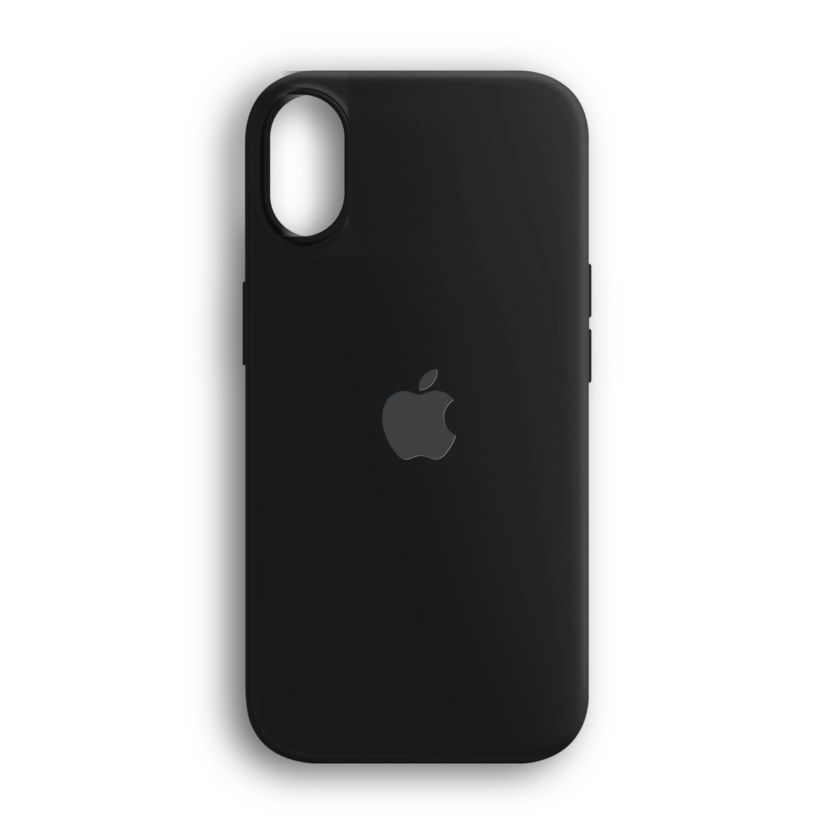 Siyah lansman silikon iPhone kılıf – iPhone 16, 16 Plus ve 17 için