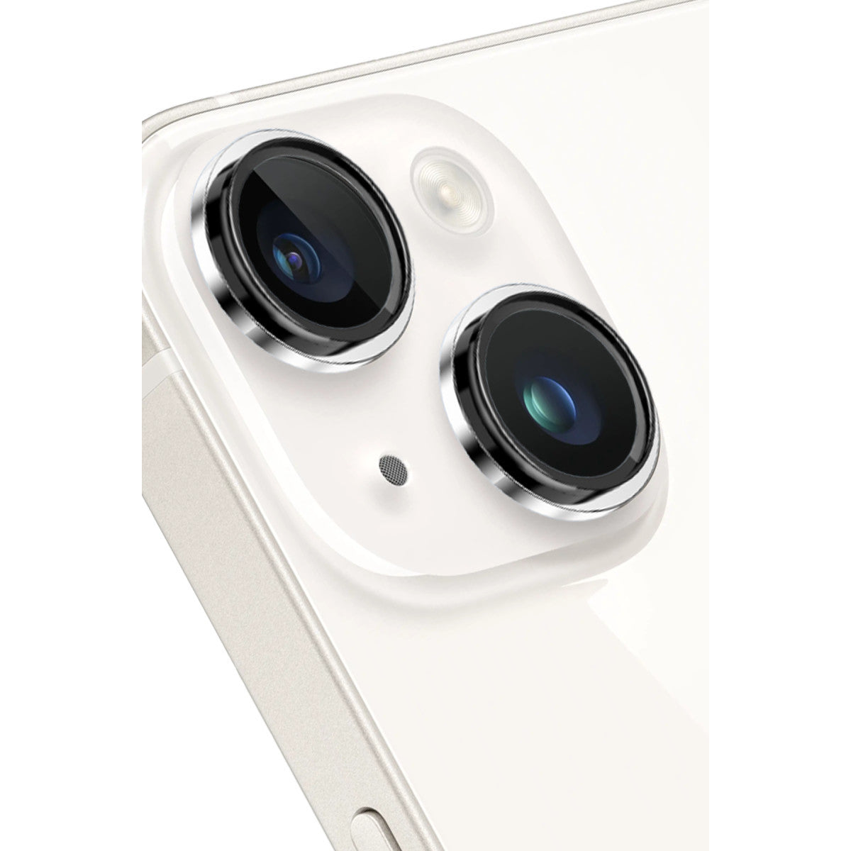 iPhone 14 / 14 Plus kamera lens koruyucu gümüş