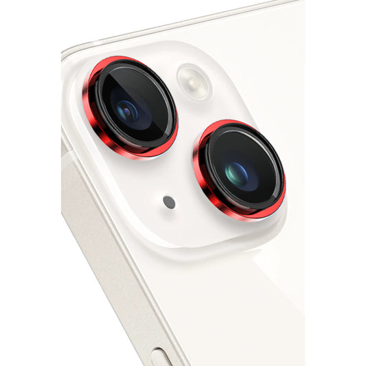 iPhone 14 / 14 Plus kamera lens koruyucu kırmızı
