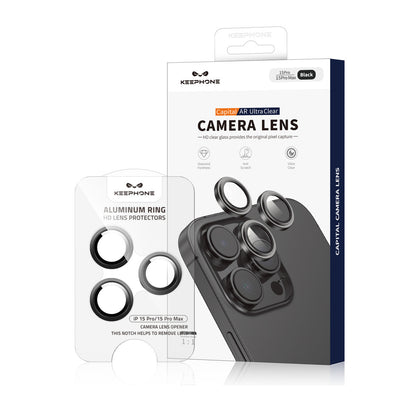 iPhone 15 Pro / 15 Pro Max kamera lens koruyucu beyaz titanyum – görsel 5