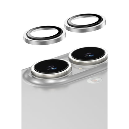 iPhone 16 / 16 Plus kamera lens koruyucu gümüş