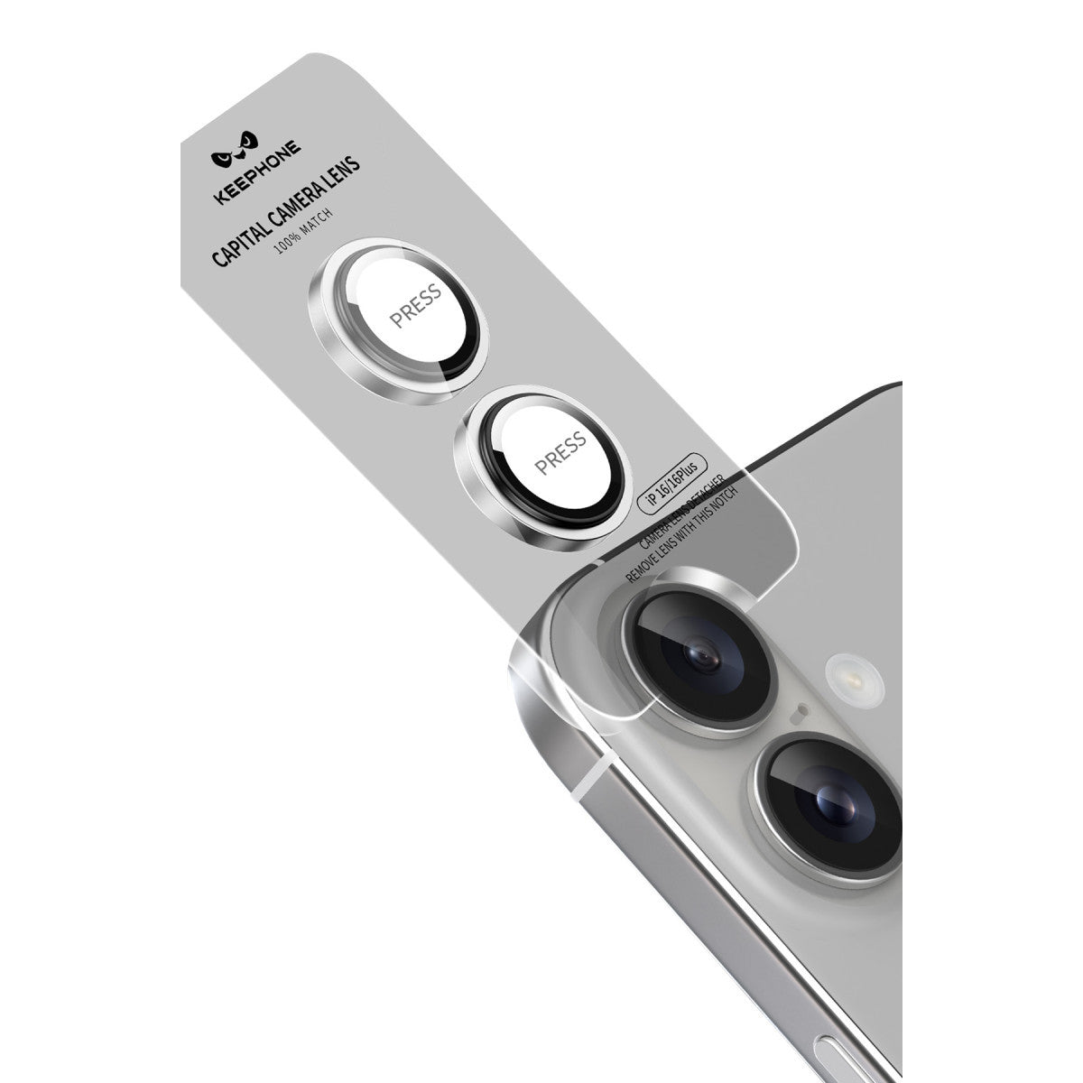iPhone 16 / 16 Plus kamera lens koruyucu siyah – görsel 2