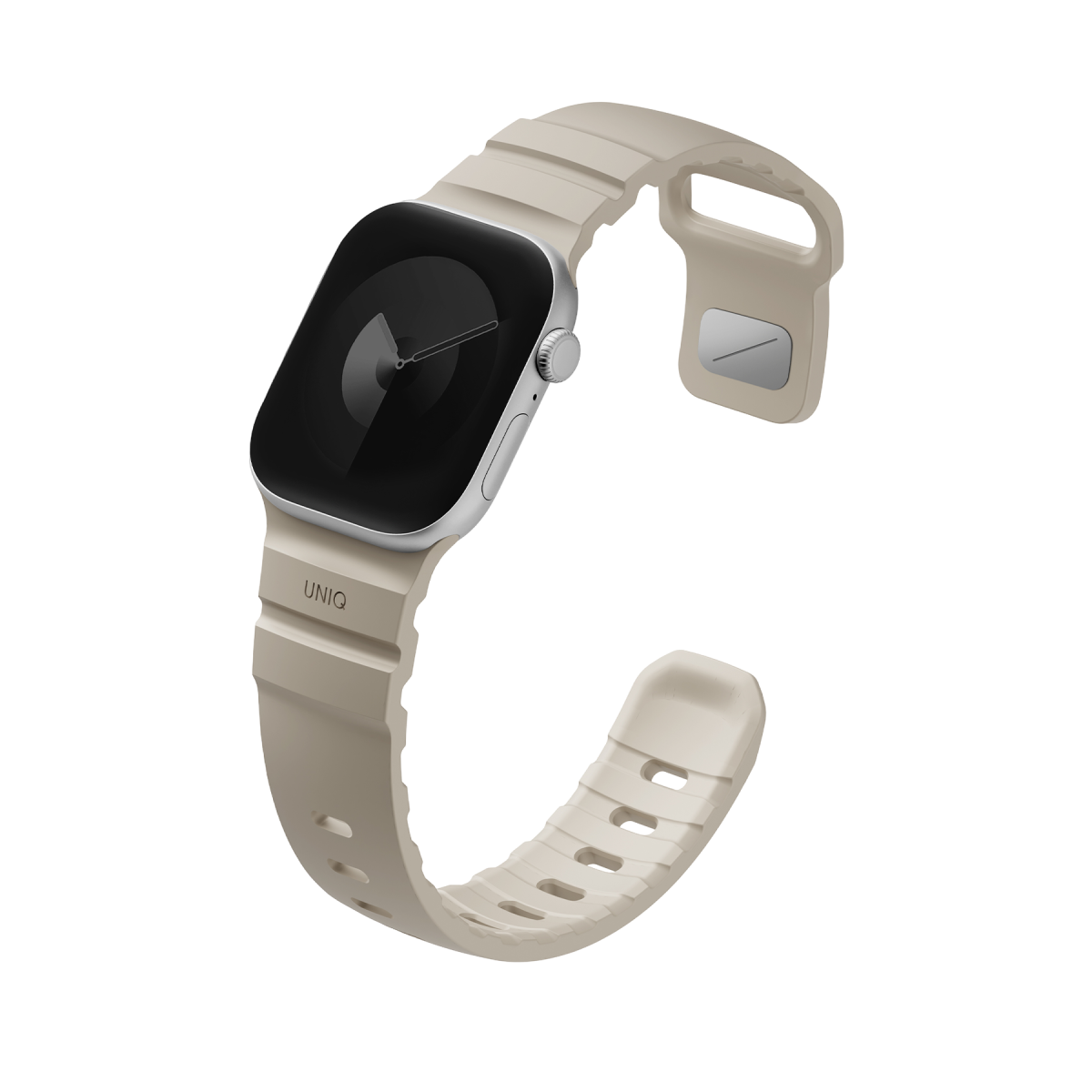 Uniq Alton silikon Apple Watch 41mm kordon bej