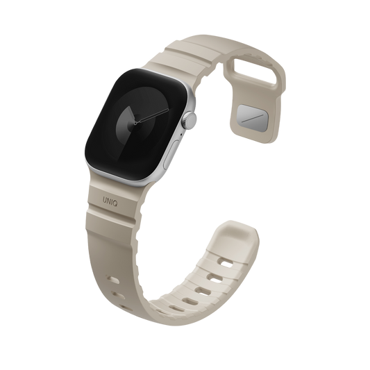 Uniq Alton silikon Apple Watch 41mm kordon bej