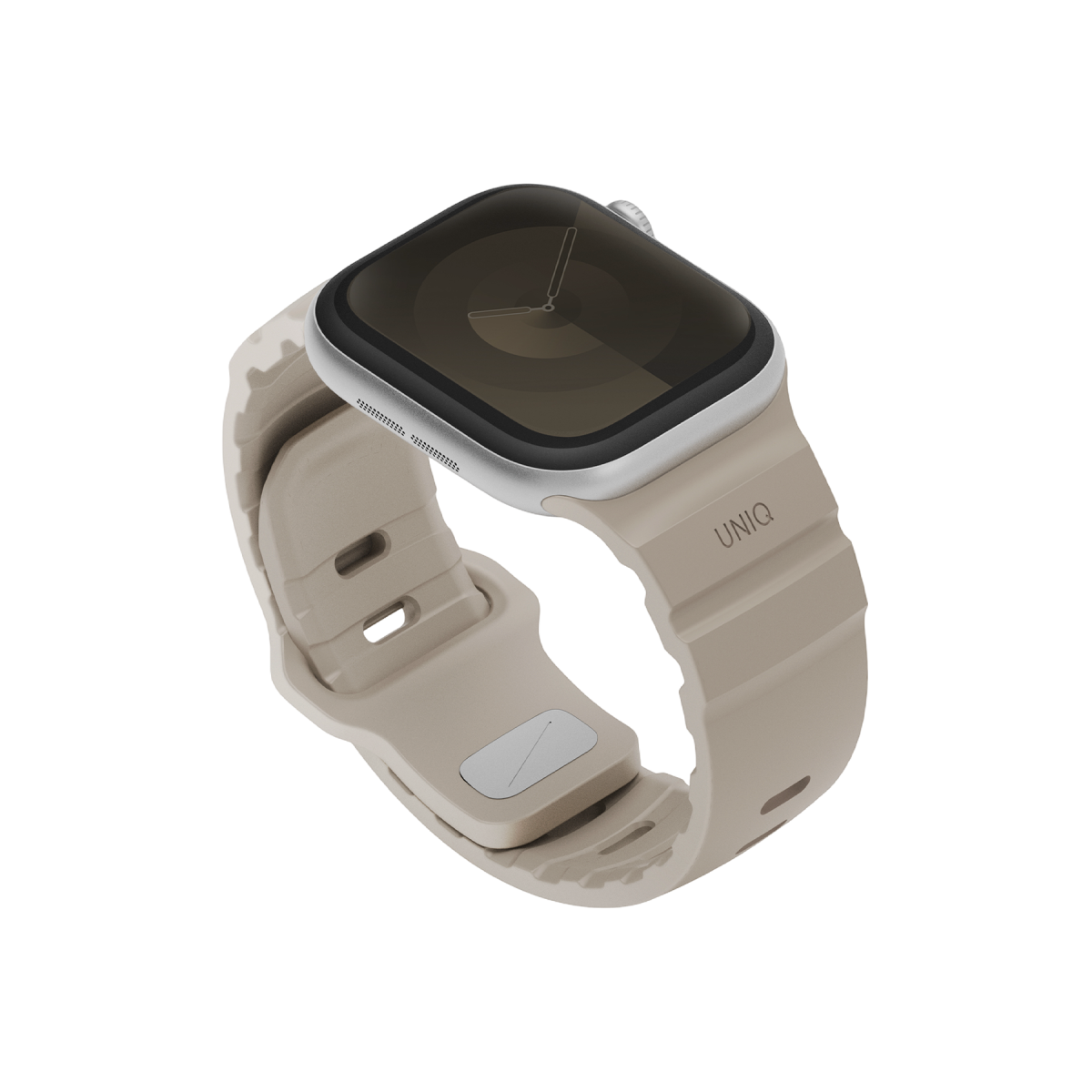 Uniq Alton silikon Apple Watch 41mm kordon bej – görsel 2