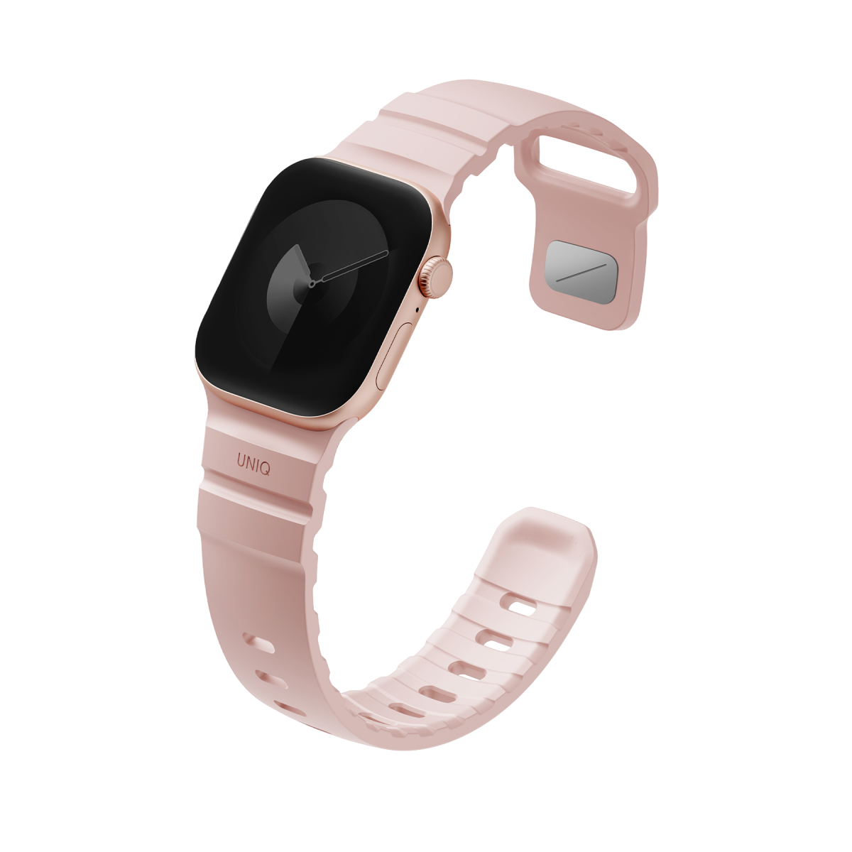 Uniq Alton silikon Apple Watch 41mm kordon pembe
