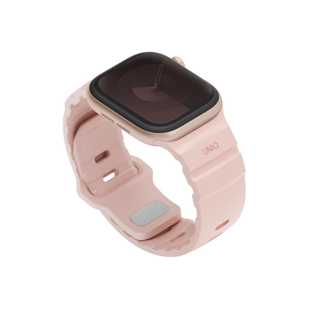 Uniq Alton silikon Apple Watch 41mm kordon pembe – görsel 3