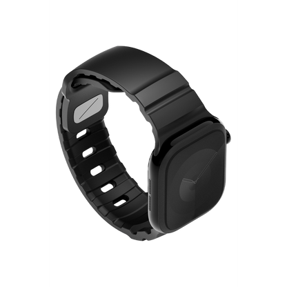 Uniq Alton silikon Apple Watch 41mm kordon siyah – görsel 2