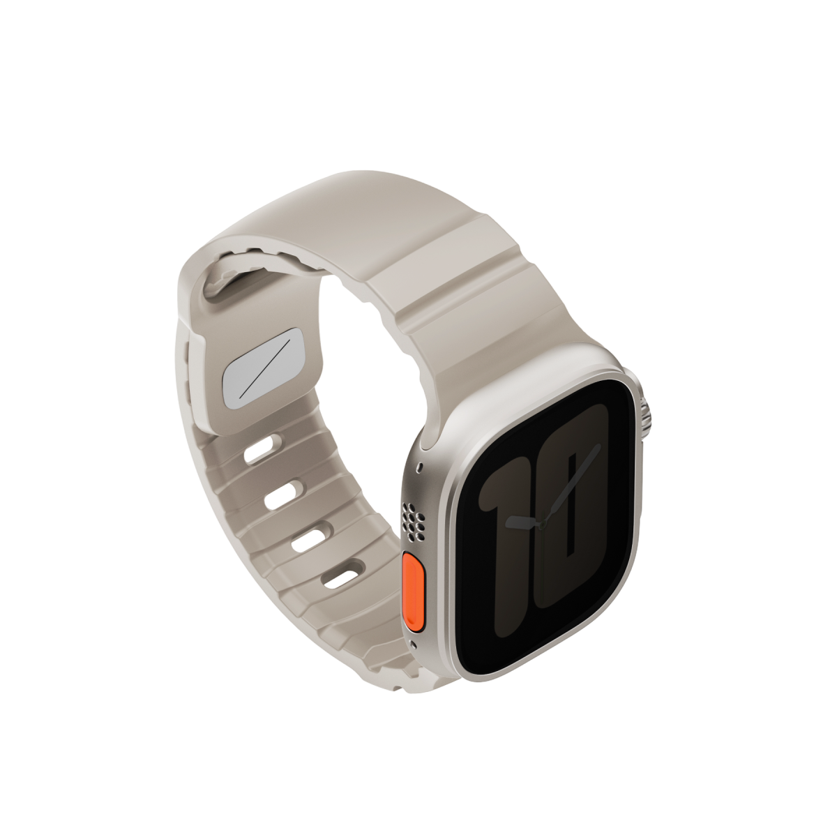 Uniq Alton silikon Apple Watch kordon bej – görsel 3
