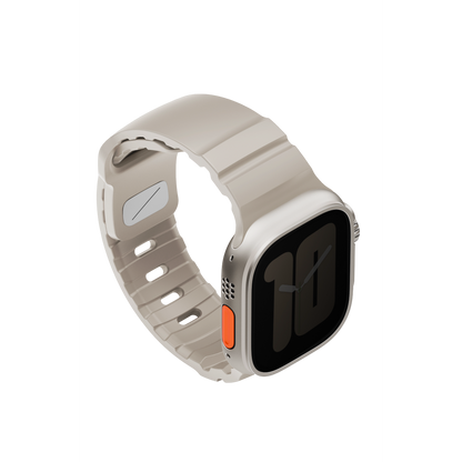 Uniq Alton silikon Apple Watch kordon bej – görsel 3