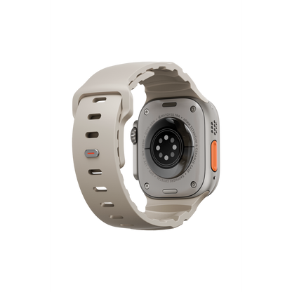 Uniq Alton silikon Apple Watch kordon bej – görsel 4