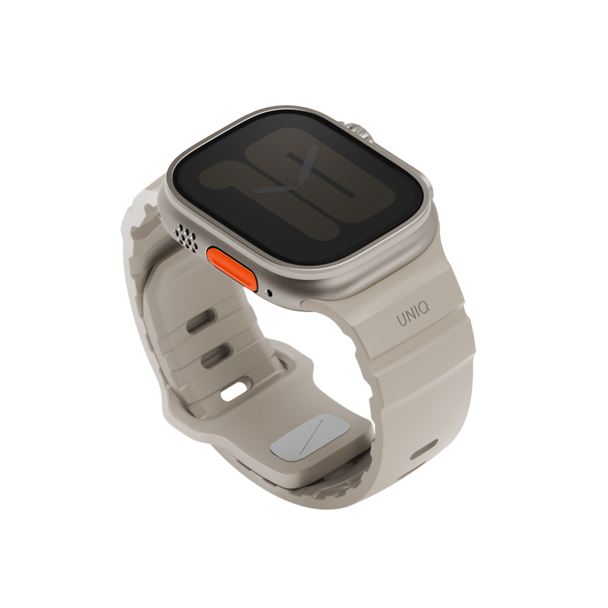 Uniq Alton silikon Apple Watch kordon bej – görsel 2