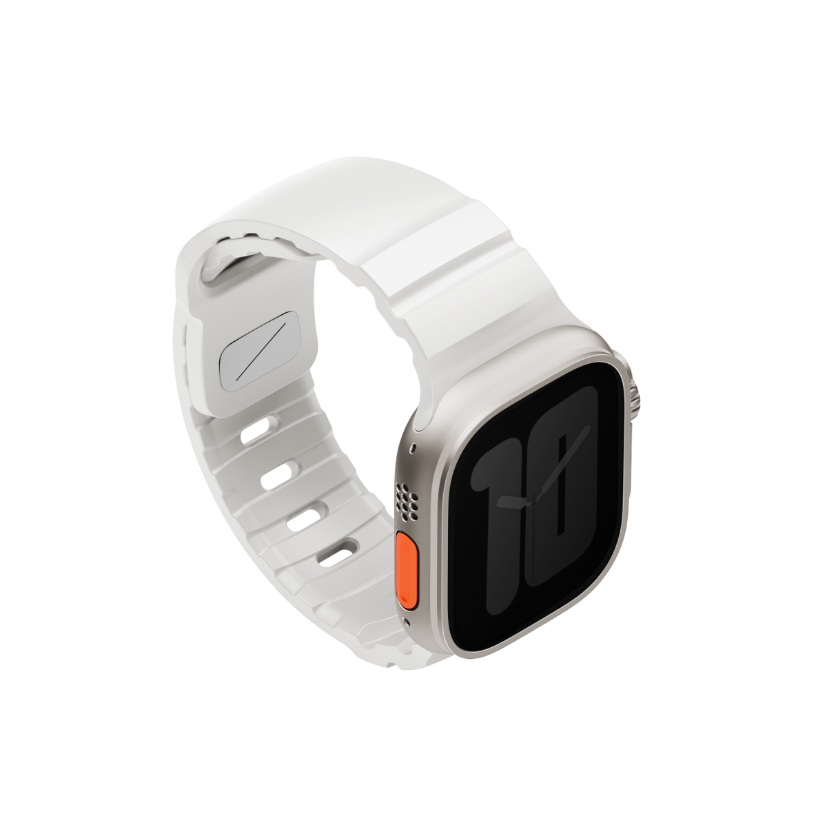 Uniq Alton silikon Apple Watch kordon beyaz – görsel 3