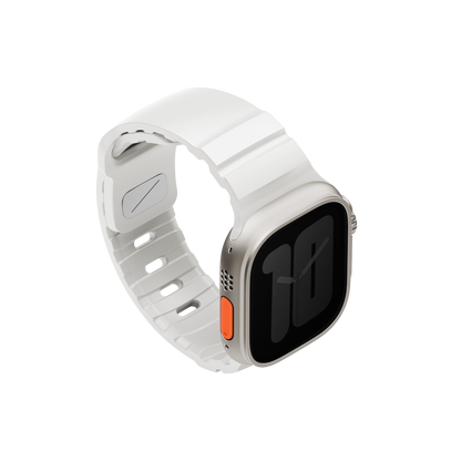 Uniq Alton silikon Apple Watch kordon beyaz – görsel 3
