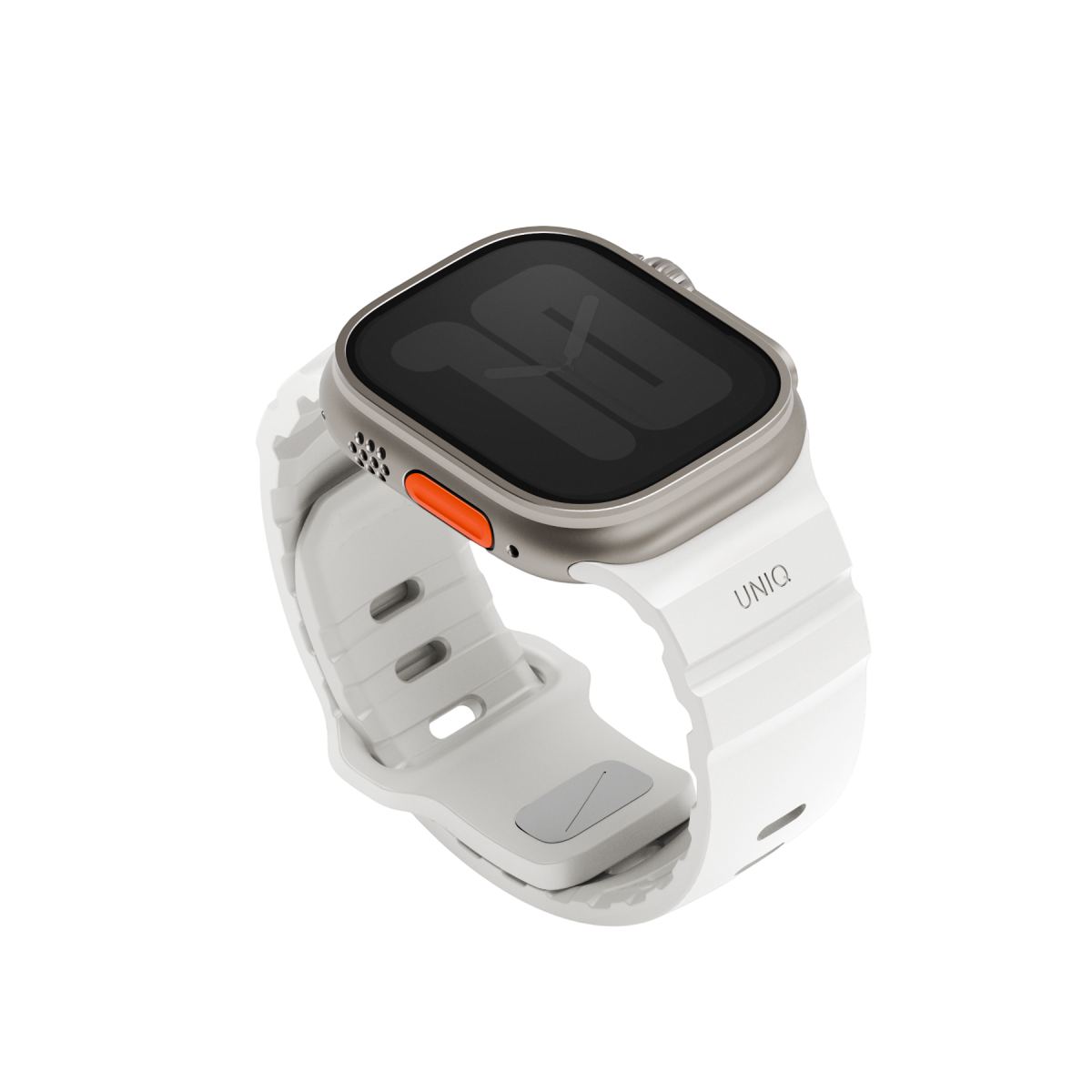 Uniq Alton silikon Apple Watch kordon beyaz – görsel 2