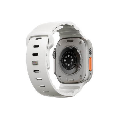 Uniq Alton silikon Apple Watch kordon beyaz – görsel 4