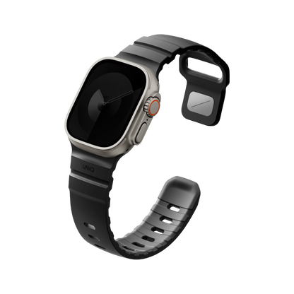 Uniq Alton silikon Apple Watch kordon siyah