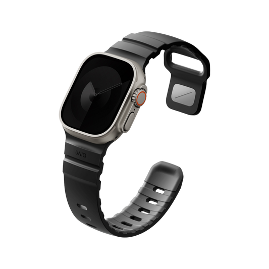 Uniq Alton silikon Apple Watch kordon siyah