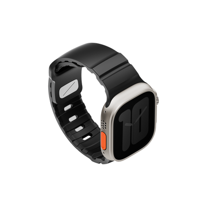 Uniq Alton silikon Apple Watch kordon siyah – görsel 3