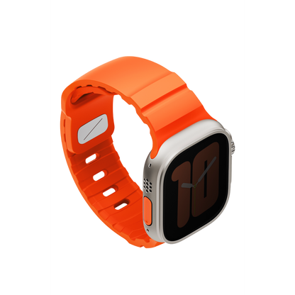 Uniq Alton silikon Apple Watch kordon turuncu – görsel 3